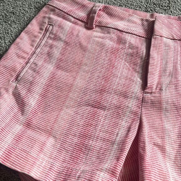 ANA A New Approach Shorts Womens Size 4 Pink Print Twill Flat Shorts Chino - Picture 4 of 9